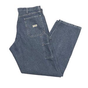 WRANGLER Mens 38x34 Loose Fit Carpenter Work Jeans Blue 94LSWDV 94LQWDV
